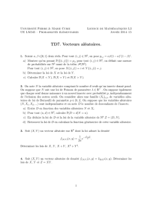 TD7. Vecteurs aléatoires. - IMJ-PRG