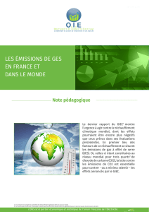 les émissions de ges en france et dans le monde