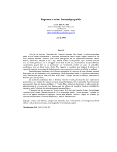 Repenser le calcul économique public