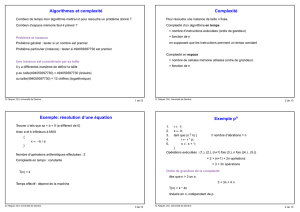 Algorithmes et complexité Complexité Exemple - (CUI)