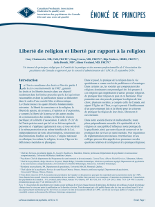 Liberté de religion et liberté par rapport à la religion