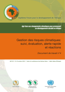 Gestion des risques climatiques: suivi, évaluation, alerte rapide et