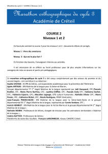 Course 2 - Niveaux 1 et 2