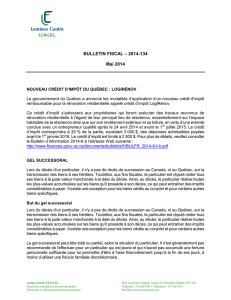 Bulletin fiscal – Mai 2014