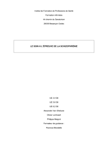 le soin à l`épreuve de la schizophrénie - chu