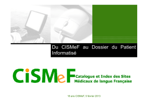 Du CISMeF au Dossier du Patient Informatisé