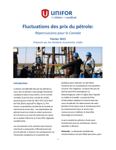 Fluctuations des prix du pétrole: