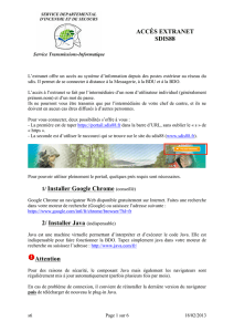 ACCÈS EXTRANET SDIS88 1/ Installer Google Chrome (conseillé