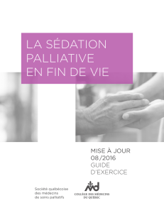 La sédation palliative en fin de vie