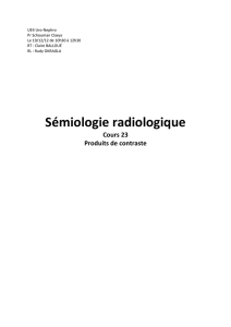 Sémiologie radiologique - L3 Bichat 2013-2014