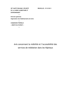 Avis visibilité et accessibilité des services de