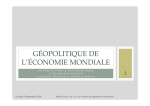 support du cours n°10 - Géopolitique de l`économie mondiale