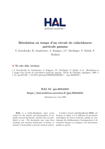 Résolution en temps d`un circuit de coïncidences - HAL