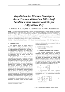 Dépollution des Réseaux Electriques Basse Tension utilisant un