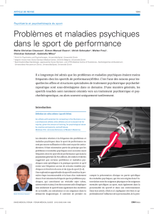 Problèmes et maladies psychiques dans le sport de performance