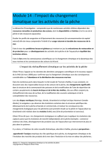 Module 14 : l`impact du changement climatique sur les activités de la