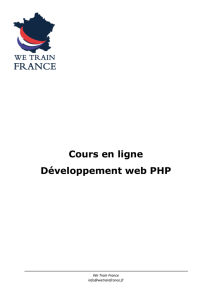 Cours en ligne Développement web PHP