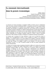 La monnaie internationale dans la pensée économique