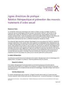 Relation thérapeutique et prévention des mauvais traitements