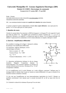 Université Montpellier II - Licence Ingénierie Electrique (2B5)