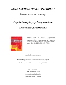 Psychothérapie psychodynamique: les concepts