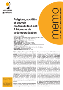Religions, sociétés et pouvoir en Asie du Sud-est : A l