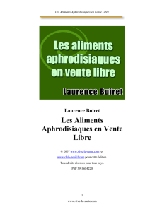 Laurence Buiret Les Aliments Aphrodisiaques en Vente Libre