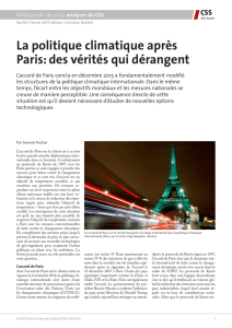 La politique climatique après Paris: des vérités qui dérangent