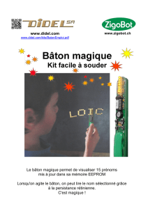 www.didel.com Le bâton magique permet de visualiser 15 prénoms