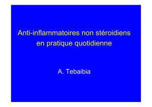 Anti-inflammatoires non stéroidiens en pratique quotidienne