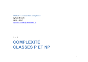 complexité classes p et np