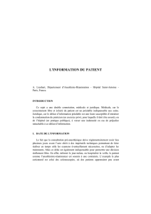 l`information du patient