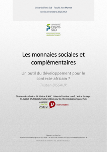 Les monnaies sociales et complémentaires