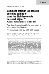 Comment estimer les besoins en soins palliatifs dans les