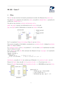 IN 103 - Cours 7 1 Piles