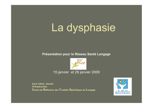 La dysphasie - Réseau Santé Langage