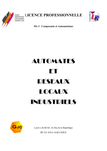 Automates et R&eacute;seaux