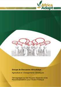 Groupe de Discussion AfricaAdapt Agriculture et Changements