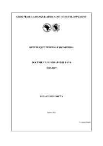 2013-2017 - Nigéria - Document de stratégie pays