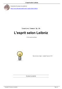 L`esprit selon Leibniz