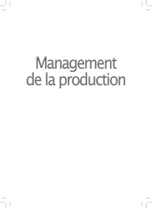 Management de la production Management de la production