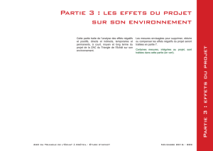 Partie 3 : les effets du projet sur son environnement