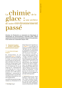 La chimie de la glace : une archive de notre