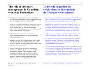 Le rôle de la gestion des stocks dans les fluctuations de l`économie