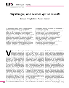 Physiologie, une science qui se réveille - iPubli