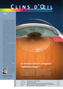 Le monde virtuel conquiert l`ophtalmologie