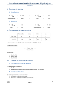 06 - Les réactions d`estérification et d`hydrolyse