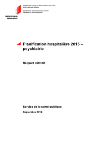 Rapport sur la planification de la psychiatrie - septembre 2014