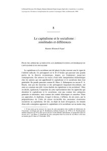 8 Le capitalisme et le socialisme : similitudes et différences