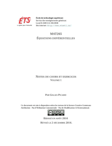 Notes de cours et exercices MAT-265, volume 1